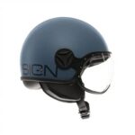 CASCO MOTO JET MOMO DESIGN FGTR CLASSIC E2206 MONO MATT DUSTY BLUE / BLUE - immagine 8