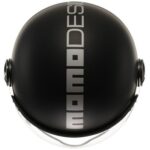 CASCO MOTO JET MOMO DESIGN FGTR EVO E2206 NERO OPACO / SILVER - immagine 13