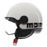 CASCO MOTO JET MOMO DESIGN FGTR CLASSIC E2206 BIANCO LUCIDO / NERO - immagine 9
