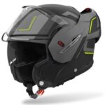 CASCO MODULARE AIROH MATHISSE II GENIUS YELLOW MATT BACKFLIP 180° OPACO - immagine 3