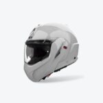 CASCO MODULARE AIROH MATHISSE II COLOR CEMENT GREY GLOSS BACKFLIP 180° LUCIDO