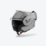 CASCO MODULARE AIROH MATHISSE II COLOR CEMENT GREY GLOSS BACKFLIP 180° LUCIDO - immagine 2