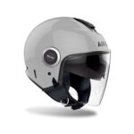 CASCO MOTO JET AIROH HELYOS CONCRETE GREY CUSTOM KIT DOPPIA VISIERA METALLIZZATO - immagine 2