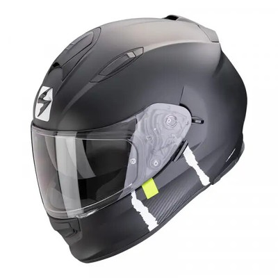 CASCO INTEGRALE MOTO SCORPION EXO 491 CODE NERO ARGENTO OPACO SPORT
