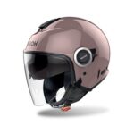 CASCO MOTO JET AIROH HELYOS METALLIC ROSE CUSTOM KIT DOPPIA VISIERA METALLIZZATO