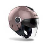 CASCO MOTO JET AIROH HELYOS METALLIC ROSE CUSTOM KIT DOPPIA VISIERA METALLIZZATO - immagine 2