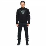 GIACCA IMPERMEABILE JACKET MOTO DAINESE VELOCE D-DRY BLACK WHITE GREY - immagine 3