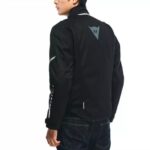 GIACCA IMPERMEABILE JACKET MOTO DAINESE VELOCE D-DRY BLACK WHITE GREY - immagine 5