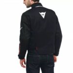 GIACCA IMPERMEABILE JACKET MOTO DAINESE VELOCE D-DRY BLACK WHITE RED - immagine 4