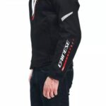 GIACCA IMPERMEABILE JACKET MOTO DAINESE VELOCE D-DRY BLACK WHITE RED - immagine 6