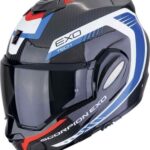 CASCO MODULARE RIBALTABILE SCORPION EXO-TECH EVO CARBON COSY NERO BLU ROSSO