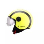 CASCO DEMI JET SPARCO SP 601 GIALLO FLUO NERO SCOOTER MOTO STRADA CITY
