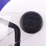 CASCO DEMI JET SPARCO SP 601 BIANCO BLU LUCIDO SCOOTER MOTO STRADA CITY - immagine 3