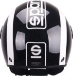 CASCO DEMI JET SPARCO SP 601 NERO BIANCO SCOOTER MOTO STRADA CITY - immagine 3