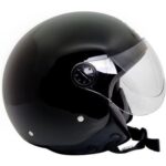 CASCO MOTO DEMI JET BHR EASY 800 NERO METALLIZZATO SCOOTER ECE 22.05 - immagine 2