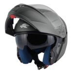 CASCO MODULARE KAPPA KV50 SOLID TITANIUM APRIBILE DOPPIA VISIERA OPACO BASIC - immagine 2