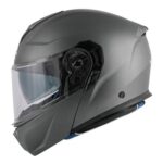 CASCO MODULARE KAPPA KV50 SOLID TITANIUM APRIBILE DOPPIA VISIERA OPACO BASIC - immagine 3