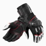 GUANTI MOTO REVIT REV'IT RSR 4 SPORT RACING BIANCO NERO BLACK WHITE PELLE TG L