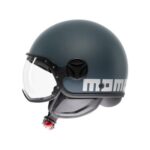 CASCO MOTO JET MOMO DESIGN FGTR CLASSIC CANDY E2206 MONO GRIGIO OTTANIO/BIANCO - immagine 2
