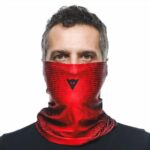 SCALDACOLLO DAINESE NECK GAITER DEMON NERO ROSSO TRASPIRANTE MOTO - immagine 2