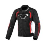 GIACCA MOTO MACNA ESTIVA TRAFORATA TRASPIRANTE DONNA  BLACK WHITE RED GRISCA
