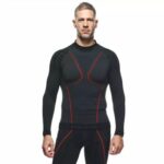 DAINESE MAGLIA INTIMA TECNICA MOTO THERMO DRY LS Dryarn® TRASPIRANTE NERO/ROSSO - immagine 4