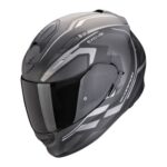 CASCO INTEGRALE MOTO SCORPION EXO 491 KRIPTA NERO ARGENTO OPACO SPORT