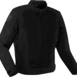 GIACCA MOTO NELSON BERING ESTIVA TRAFORATA PROTEZIONI NERO BLACK TESSUTO
