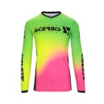 MAGLIA MOTOCROSS ENDURO OFFROAD ACERBIS MX J-TRACK STABI Fucsia-Giallo Fluo - immagine 2
