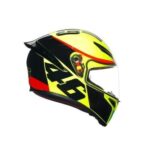 Casco Integrale AGV K1 K1-S E2206 Giallo Fluo Nero modello GRAZIE VALE - immagine 3