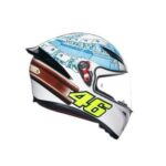 Casco Integrale AGV K1 Valentino Rossi Winter Test 2017 Replica Tavullia Neve - immagine 3