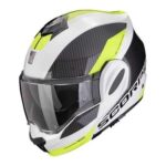 CASCO MODULARE MOTO SCORPION EXO TECH EVO TEAM WHITE NEON YELLOW TOURING