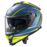 Casco Integrale Moto PREMIER TYPHOON FR 12 BM Blu Giallo