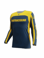 TUTA COMPLETO CROSS ENDURO MAGLIA PANTALONI SHOT CONTACT MYTHIC BLUE YELLOW - immagine 2