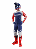 TUTA COMPLETO CROSS ENDURO MAGLIA PANTALONI SHOT CONTACT MYTHIC BLUE RED