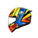 CASCO INTEGRALE MOTO AGV K1-S K1 IZAN MULTI ARANCIO GIALLO BLU CHIUSURA DD E2206 - immagine 4