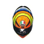 CASCO INTEGRALE MOTO AGV K1-S K1 IZAN MULTI ARANCIO GIALLO BLU CHIUSURA DD E2206 - immagine 7