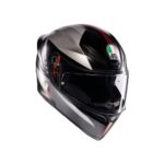 Casco Integrale Moto AGV K1 S LAP MATT Black/Grey/Red-Nero/Rosso/Grigio Opaco