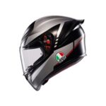 Casco Integrale Moto AGV K1 S LAP MATT Black/Grey/Red-Nero/Rosso/Grigio Opaco - immagine 4