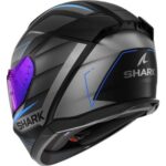 CASCO INTEGRALE MOTO SHARK D-SKWAL 3 SIZLER Matt KAB NERO ANTRACITE BLU OPACO - immagine 2