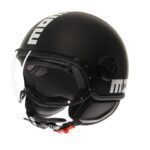 CASCO MOTO JET MOMO DESIGN FGTR CLASSIC E2206 NERO OPACO / BIANCO