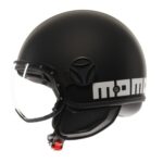 CASCO MOTO JET MOMO DESIGN FGTR CLASSIC E2206 NERO OPACO / BIANCO - immagine 2