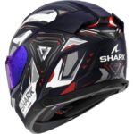 CASCO INTEGRALE MOTO SHARK SKWAL i3 LINIK MATT BLUE WHITE RED BLU BIANCO ROSSO - immagine 2