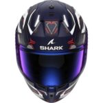 CASCO INTEGRALE MOTO SHARK SKWAL i3 LINIK MATT BLUE WHITE RED BLU BIANCO ROSSO - immagine 3