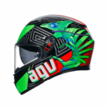 CASCO MOTO INTEGRALE AGV K3 S KAMALEON BLACK RED GREEN NERO VERDE ROSSO E22.06 - immagine 2
