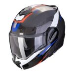 CASCO MODULARE MOTO SCORPION EXO TECH EVO CARBON ROVER ROSSO BLU TOURING