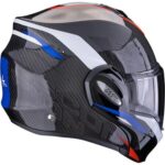 CASCO MODULARE MOTO SCORPION EXO TECH EVO CARBON ROVER ROSSO BLU TOURING - immagine 3
