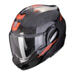 CASCO MODULARE MOTO SCORPION EXO TECH EVO CARBON ROVER ROSSO TOURING RIBALTABILE