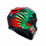 CASCO MOTO INTEGRALE AGV K3 S KAMALEON BLACK RED GREEN NERO VERDE ROSSO E22.06 - immagine 4