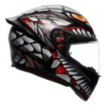 CASCO MOTO INTEGRALE AGV K1 S LYZARD MATT BLACK/GREY/RED E22.06 SPORT OPACO - immagine 10